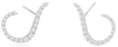 .80CT DIAMOND 14KT WHITE GOLD 3D ROUND GRADUATING TEAR DROP FUN HANGING EARRINGS