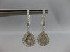 LARGE 1.10CT DIAMOND 14KT WHITE GOLD ROUND & BAGUETTE BALLERINA EARRINGS #27690