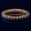 1.61CT BLACK DIAMOND 14KT ROSE GOLD 3D ROUND ETERNITY WEDDING ANNIVERSARY RING