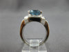 6.60CT DIAMOND & AAA AQUAMARINE 14KT WHITE GOLD 3D SQUARE HALO ENGAGEMENT RING