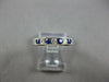 .28CT DIAMOND & AAA SAPPHIRE 14KT WHITE GOLD 3D 7 STONE ANNIVERSARY RING #27475