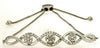 .50CT DIAMOND 14KT WHITE GOLD MULTI FLOWER INFINITY ADJUSTABLE TENNIS BRACELET