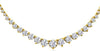 5.66CT DIAMOND 14KT YELLOW GOLD 3D ROUND 3 PRONG GRADUATING TENNIS LOVE NECKLACE