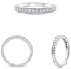 ESTATE .30CT DIAMOND 14K WHITE GOLD ROUND SEMI ETERNITY WEDDING ANNIVERSARY RING
