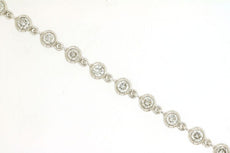 1.86CT DIAMOND 14KT WHITE GOLD 3D CLASSIC ROUND BEZEL BY THE YARD LOVE BRACELET