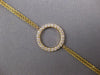 ESTATE .36CT DIAMOND 14KT YELLOW GOLD 3D CIRCLE OF LIFE CLASSIC LOVE BRACELET