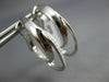 .51CT DIAMOND 18KT WHITE GOLD 3D 2 ROW CRISS CROSS CLIP ON HOOP HANGING EARRINGS