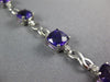 8.10CT DIAMOND & AAA AMETHYST 14KT WHITE GOLD 3D CUSHION & ROUND TENNIS BRACELET