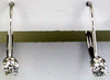 ESTATE .40CT DIAMOND 14KT WHITE GOLD ROUND SOLITAIRE LEVERBACK HANGING EARRINGS