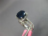 4.82CT DIAMOND & AAA SAPPHIRE 18KT WHITE GOLD OVAL & ROUND HALO ENGAGEMENT RING