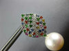 1.3CT DIAMOND AAA MULTI COLOR SAPPHIRE & SOUTH SEA PEARL 18K WHITE GOLD EARRINGS