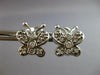 ESTATE .44CT DIAMOND 14KT WHITE GOLD 3D CLASSIC BUTTERFLY LOVE CLIP ON EARRINGS
