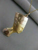 ESTATE LARGE FILIGREE 14KT YELLOW ROSE GOLD CLEOPATRA PENDANT CHAIN EGYPT #25099