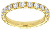 ESTATE 2CT DIAMOND 14KT YELLOW GOLD 3D CLASSIC ROUND ETERNITY ANNIVERSARY RING