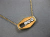 .10CT DIAMOND 14KT YELLOW GOLD 3 STONE BEZEL PAST PRESENT FUTURE LOVE NECKLACE