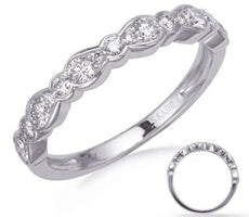 .52CT DIAMOND 14KT WHITE GOLD ROUND SEMI BEZEL INVISIBLE SEMI ETERNITY LOVE RING