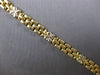 ESTATE 14KT WHITE & YELLOW GOLD MULTI FLOWER PANTHER LINK ITALIAN LOVE BRACELET