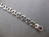 ESTATE WIDE 14KT WHITE GOLD 3D CLASSIC SOLID COMFORTABLE LINK MENS BRACELET