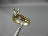 Antique 14K White & Yellow Gold Semi Mount Wedding Anniversary Band Set