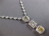 LARGE 2.22CT MULTI COLOR DIAMOND 18K WHITE GOLD MULTI SHAPE LOVE NECKLACE #28315