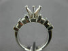 ESTATE WIDE 1.0CT DIAMOND 14K WHITE GOLD ROUND SEMI MOUNT ENGAGEMENT RING #19279