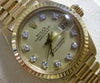 ROLEX DATEJUST PRESIDENT AUTOMATIC 18KT YELLOW GOLD DIAMOND DIAL LADY'S WATCH