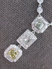 LARGE 2.22CT MULTI COLOR DIAMOND 18K WHITE GOLD MULTI SHAPE LOVE NECKLACE #28315