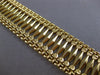 ANTIQUE LARGE & LONG 14KT YELLOW GOLD 3D HAND CRAFTED FILIGREE BRACELET #28305