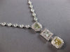 LARGE 2.22CT MULTI COLOR DIAMOND 18K WHITE GOLD MULTI SHAPE LOVE NECKLACE #28315