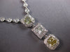 LARGE 2.22CT MULTI COLOR DIAMOND 18K WHITE GOLD MULTI SHAPE LOVE NECKLACE #28315