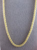 ESTATE EXTRA LONG 18KT YELLOW GOLD 3D SOLID HAND CRAFTED ITALIAN NECKLACE #28307
