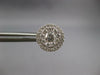 LARGE .85CT DIAMOND 14KT WHITE GOLD FLOWER INTERCHANGEABLE JACKET STUD EARRINGS