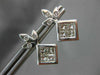 ANTIQUE .50CT DIAMOND 14K WHITE GOLD STAR CLUSTER FRIENDSHIP STUD EARRINGS #5272