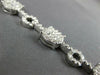 LARGE 3.70CT DIAMOND 18KT WHITE GOLD 3D CLUSTER CIRCLE OF LIFE TENNIS BRACELET