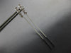 ESTATE .20CT DIAMOND 14K WHITE GOLD 3D 4 STONE BEZEL CHANDELIER HANGING EARRINGS