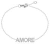 ESTATE .32CT DIAMOND 14KT WHITE GOLD 3D CLASSIC AMORE LOVE BRACELET