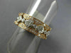 WIDE .85CT DIAMOND 18KT WHITE & ROSE GOLD 3D FLOWER STACKABLE ANNIVERSARY RING