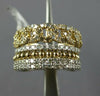 1.52CT DIAMOND 14KT 2 TONE GOLD 3D MULTI ROW LOVE KNOT BEADED STACKABLE FUN RING