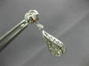 ESTATE LARGE 2.88CT DIAMOND 18K WHITE GOLD 3D TEAR DROP CLUSTER HANGING EARRINGS