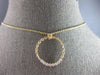 .26CT DIAMOND 14KT YELLOW GOLD 3D ROUND BEZEL CIRCLE OF LIFE ROPE FUN NECKLACE
