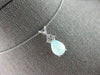 1.06CT DIAMOND & AAA OPAL 14KT WHITE GOLD PEAR SHAPE & ROUND LOVE PENDANT #27758