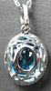 3.07CT DIAMOND & AAA BLUE TOPAZ 14KT WHITE GOLD 3D CLASSIC OVAL & ROUND PENDANT