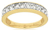 .75CT DIAMOND 14KT YELLOW GOLD 3D ROUND CHANNEL SEMI ETERNITY ANNIVERSARY RING