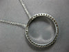 ESTATE .69CT DIAMOND 14KT WHITE GOLD 3D ROUND CIRCLE OF LIFE FLOATING PENDANT