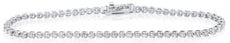 2.0CT DIAMOND 14KT WHITE GOLD 3D ROUND CLASSIC 3 PRONG ETERNITY TENNIS BRACELET