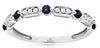 .35CT DIAMOND & AAA SAPPHIRE 14K WHITE GOLD HEXAGON BY THE YARD ANNIVERSARY RING