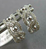 .30CT DIAMOND 14K WHITE GOLD 3D ROUND INFINITY LOVE KNOT HUGGIE HANGING EARRINGS