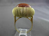 ANTIQUE WIDE & LARGE AAA GOLDSTONE 14KT YELLOW GOLD 3D SOLITAIRE FUN RING #24322