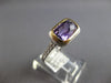 1.88CT DIAMOND & AAA AMETHYST 14K 2 TONE GOLD 3D CUSHION & ROUND FRIENDSHIP RING