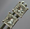 ESTATE 1.26CT DIAMOND 14KT WHITE GOLD PRINCESS SOLITAIRE STUD SCREWBACK EARRINGS